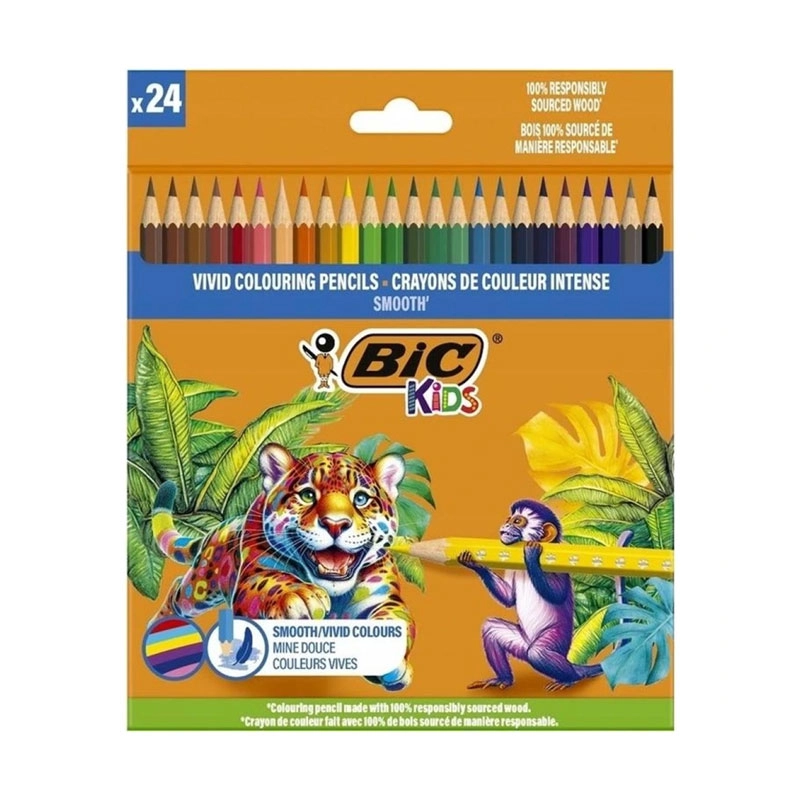 BIC SMOOTH KURU BOYA KALEMİ 24 RENK